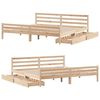 vidaXL Рамка за легло без матрак 200x200 см масивна чамова дървесина