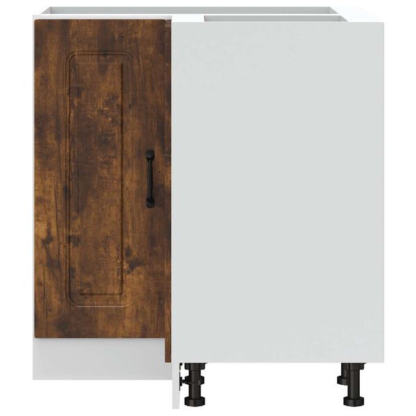 vidaXL Кухненски ъглов шкаф, "Kalmar", опушен дъб, инженерно дърво