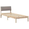 vidaXL Рамка на леглото Кафяво и таупе 75 x 190 cm Борово дърво масив