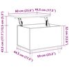 vidaXL Кафе маса, бяла, 60x44,5x45 см, инженерно дърво