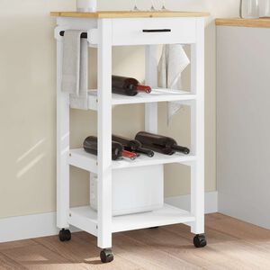 vidaXL Кухненска количка "MONZA" 48x40x88,5 см борово дърво масив