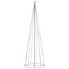 vidaXL Коледна елха конус, 330 LED топло бяло, декорация, 100x300 см
