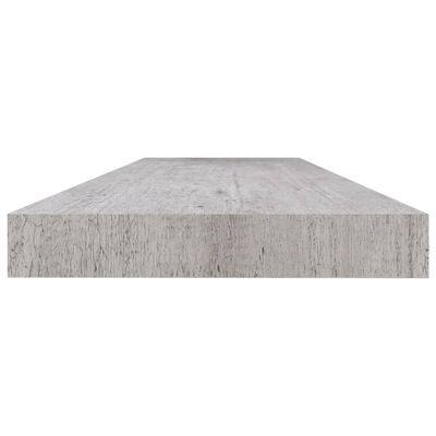 vidaXL Окачени стенни рафтове, 4 бр, бетонно сив, 120x23,5x3,8 см, МДФ