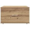 vidaXL Чекмеджетен шкаф с колело Дъб 55 x 45 x 31 см