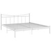 vidaXL Рамка за легло, бяла, метал, 180x200 cм