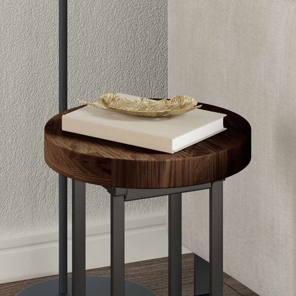 vidaXL Топ за маса Светло кафяво &Oslash; 30 x 4 cm Масивен дъб