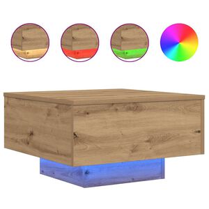 vidaXL Масичка за кафе Дъб 55 x 55 x 31 см Инженерно дърво
