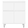 vidaXL Сайдборд, бял, 60x35x70 см, инженерно дърво