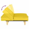 vidaXL Разтегателен диван, светложълт, плат