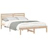 vidaXL Рамка за легло Кафяво 140 x 220 cm Солидно борово дърво