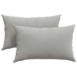 vidaXL Диван възглавници 2 pcs Светлосиво 50 x 30 cm текстил