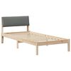 vidaXL Рамка на леглото с таблото кафяво и тъмносиво 90 x 190 cm