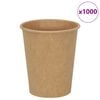 vidaXL Хартиени чаши за кафе 1000 бр. 8oz 200ml Кафяво