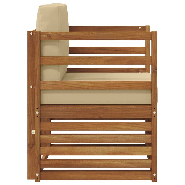 vidaXL Комплект дивани за открито Естествен 67 x 63 x 73 см