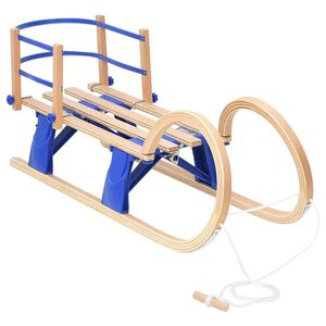 vidaXL Сгъваема шейна с облегалка, 110 см, шперплат