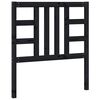 vidaXL Горна табла за легло, черна, 96x4x100 см, бор масив