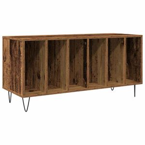 vidaXL Шкаф за грамофонни плочи Старо дърво 100 x 38 x 48 см