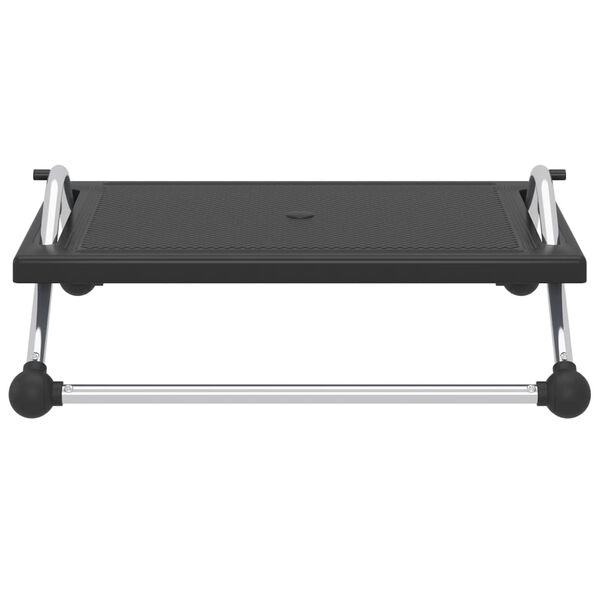 vidaXL Поставка за крака, черна, 45x40x13,5 см