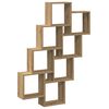 vidaXL Стенен кубичен рафт, дъб артизан 90x15x119,5см