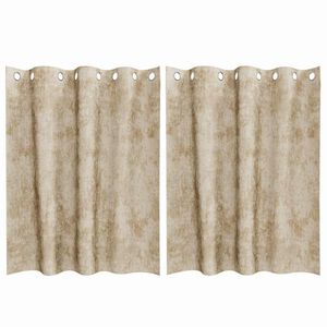 vidaXL Кадифени завеси С завеси 2 pcs Крем 140 x 140 cm Кадифе
