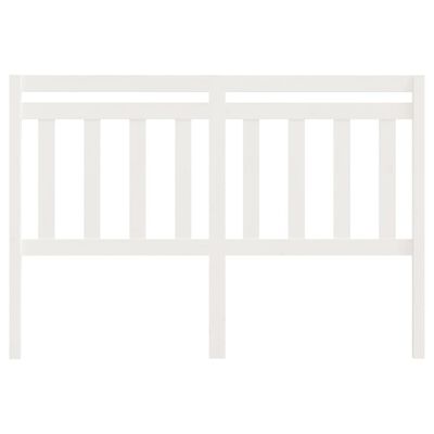 vidaXL Горна табла за легло, бяла, 126x4x100 см, бор масив