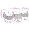 vidaXL Градински комплект диван с възглавници 8 части сив полиратан