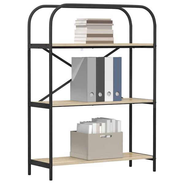 vidaXL Рафт за книги Сонома дъб 80 x 30 x 109 см Инженерно дърво