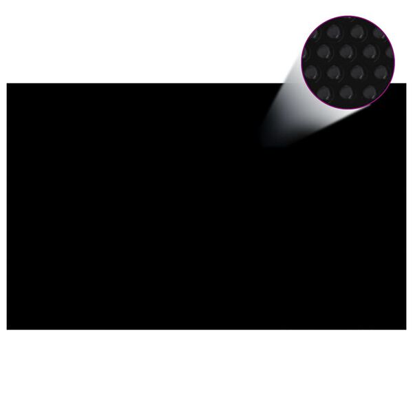 vidaXL Плаващо соларно покривало за басейн PE 260x160 см черно и синьо