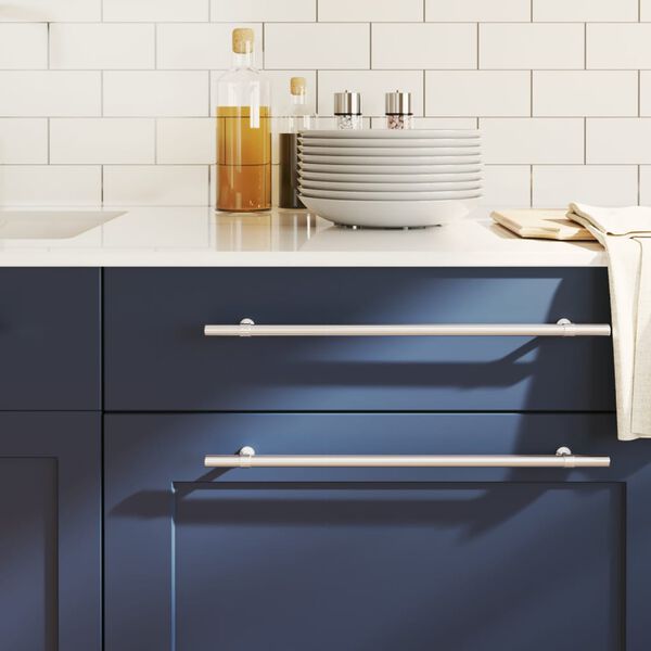 vidaXL Дръжки за шкафове, 20 бр, сребристи, 320 мм, неръждаема стомана