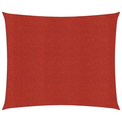 vidaXL Платно-сенник, 160 г/м², червено, 4,5x4,5 м, HDPE