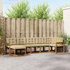 vidaXL Комплект дивани за открито 7 pcs Натурален и Бежов