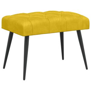 vidaXL Пейка с копчета Жълто 60 x 40 x 45 см Кадифе