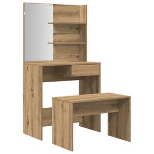 vidaXL Комплект тоалетка Artisan Oak Engineered Wood