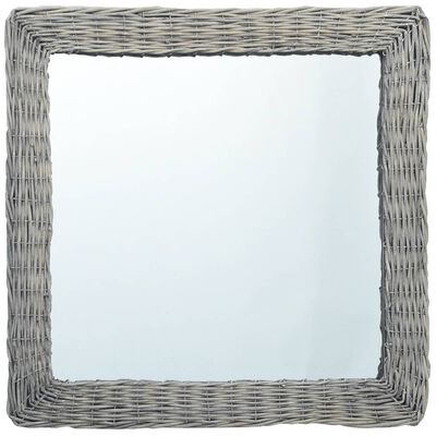 vidaXL Огледало, 60x60 см, ракита