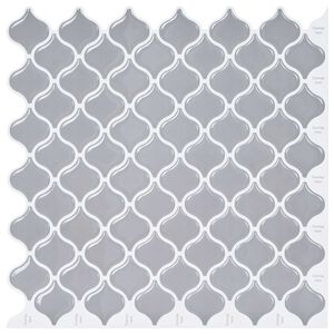 vidaXL Плочка Лантуерн 10 pcs Сиво 27 x 27 см Полиуретан и PET
