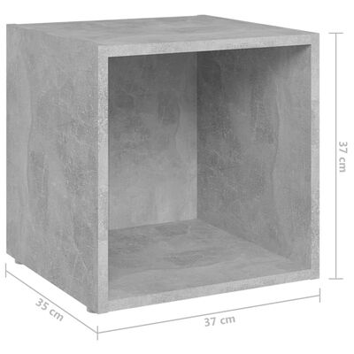 vidaXL Комплект ТВ шкафове от 6 части, бетонно сив, ПДЧ