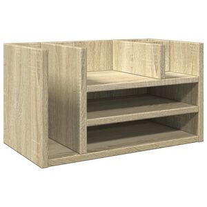 vidaXL Органайзер за бюро, дъб сонома, 44,5x24x25 см, инженерно дърво