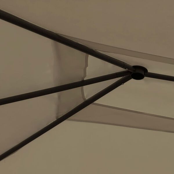 vidaXL Шатра с покривала на стълбовете, 3x4x2,6 м, таупе, 160 г/м&sup2;