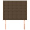 vidaXL Табла за легло, тъмнокафява, 80x5x118/128 см, плат