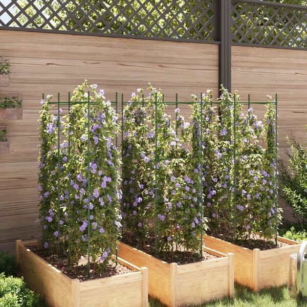 vidaXL Клетки за домати 6 бр 116 см стомана и PP