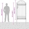vidaXL Портална ограда Assen с арковиден връх, стомана, 102x200 см, черна