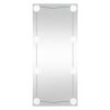 vidaXL Стенно огледало с LED лампи 50x100 см стъкло правоъгълно