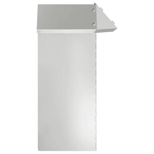 vidaXL Оградка за охлюви 4 pcs Сребрист 13,5 x 13,5 x 25 см