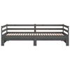 vidaXL Разтегателно дневно легло, без матрак, сиво, 2x(90x200) см