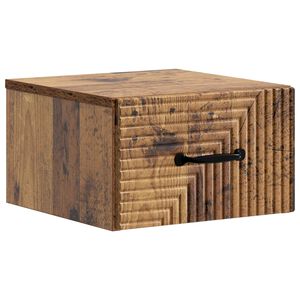 vidaXL Спален шкаф с монтаж на стена Старо дърво 34,5 x 33 x 20 см