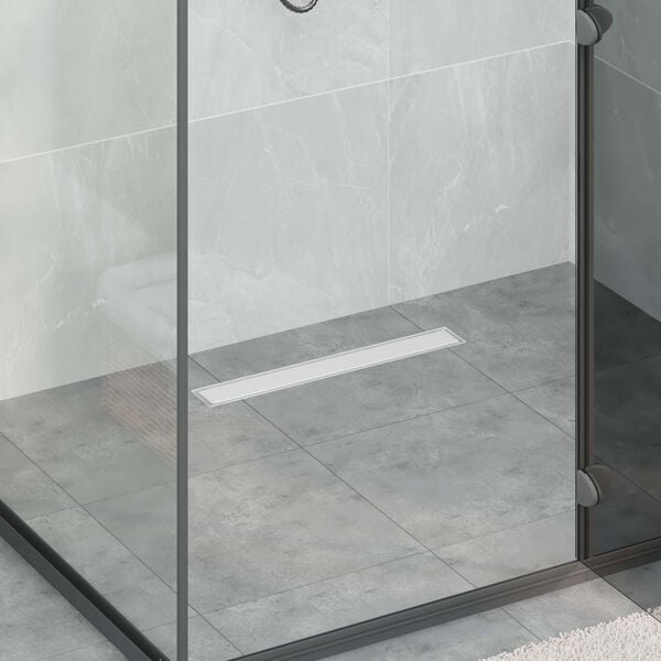 vidaXL Душ канал 2-в-1 с 360&deg; сифони Сребрист 50 cm