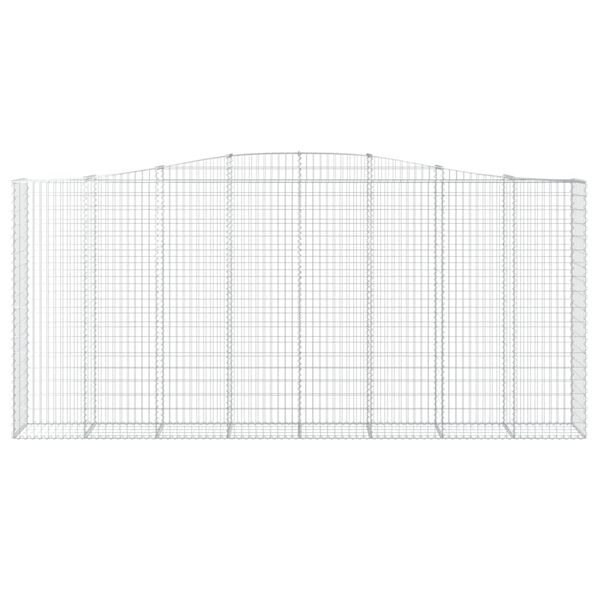 vidaXL Габионни кошници арка 8 бр 400x50x180/200 см поцинковано желязо
