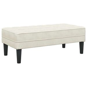vidaXL Пейка с възглавница Крем 113 x 57 x 39 см Кадифе
