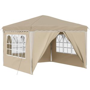 vidaXL Поп-ъп парти палатка 288 x 288 x 245 см Кремаво