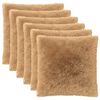vidaXL Калъфка за възглавница 6 pcs HEERLEN Таупе 60 x 60 cm ПВ флийс